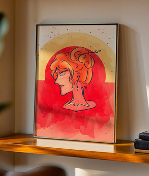 Abstract Portrait with Vibrant Colors and Artistic Flair