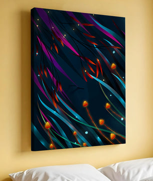 Abstract Underwater Fantasy with Glowing Elements and Vivid Colors