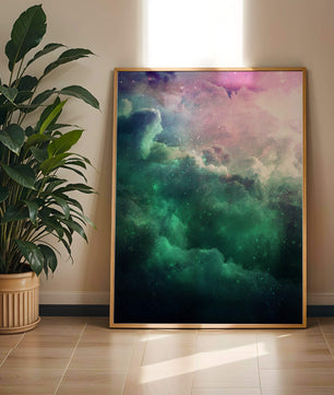 Mystical Cosmic Clouds Illuminated by Colorful Nebula