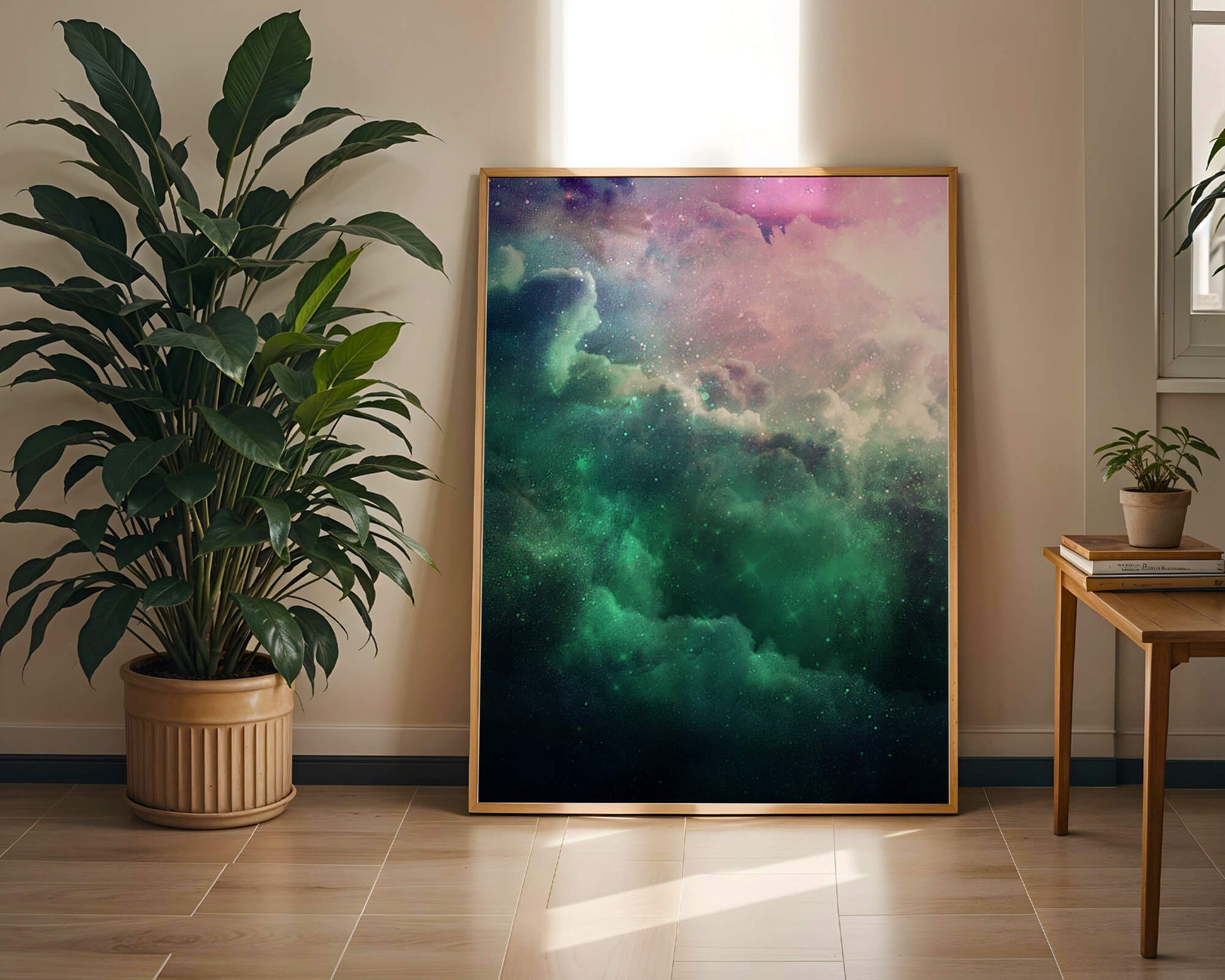 Mystical Cosmic Clouds Illuminated by Colorful Nebula