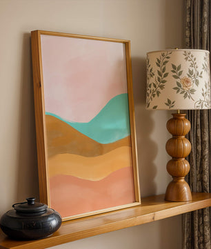 Abstract Landscape with Soft Colors and Flowing Hills