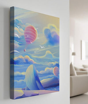 Majestic Whale and Hot Air Balloon in a Dreamy Sky - Mi tienda