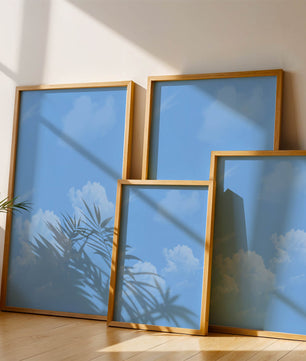 Cielo azul brillante con nubes blancas esponjosas