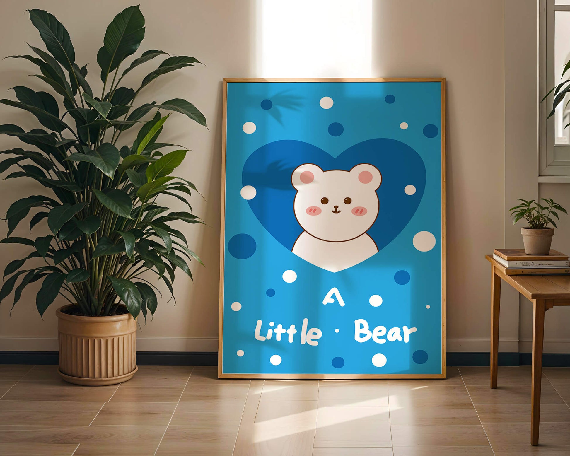 Adorable children's room decor featuring a cute bear design