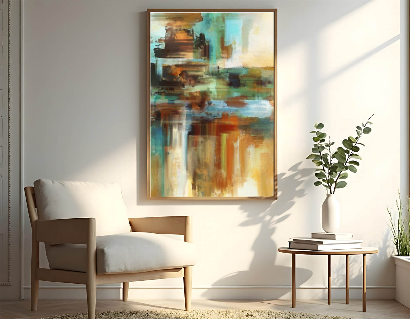 Abstract Colorful Brush Strokes Painting