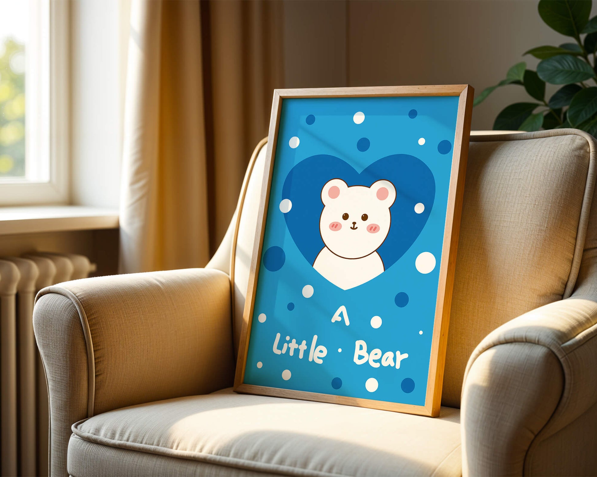 Adorable children's room decor featuring a cute bear design