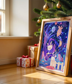 Whimsical zodiac scorpio scene with a magical theme