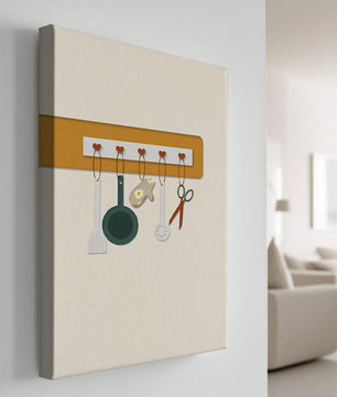 Kitchen Utensils Hanging on a Wall with Heart Hooks - Mi tienda