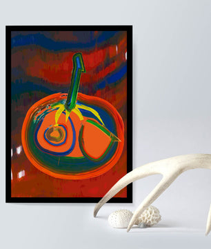 Pintura abstracta con colores vibrantes y un diseño audaz