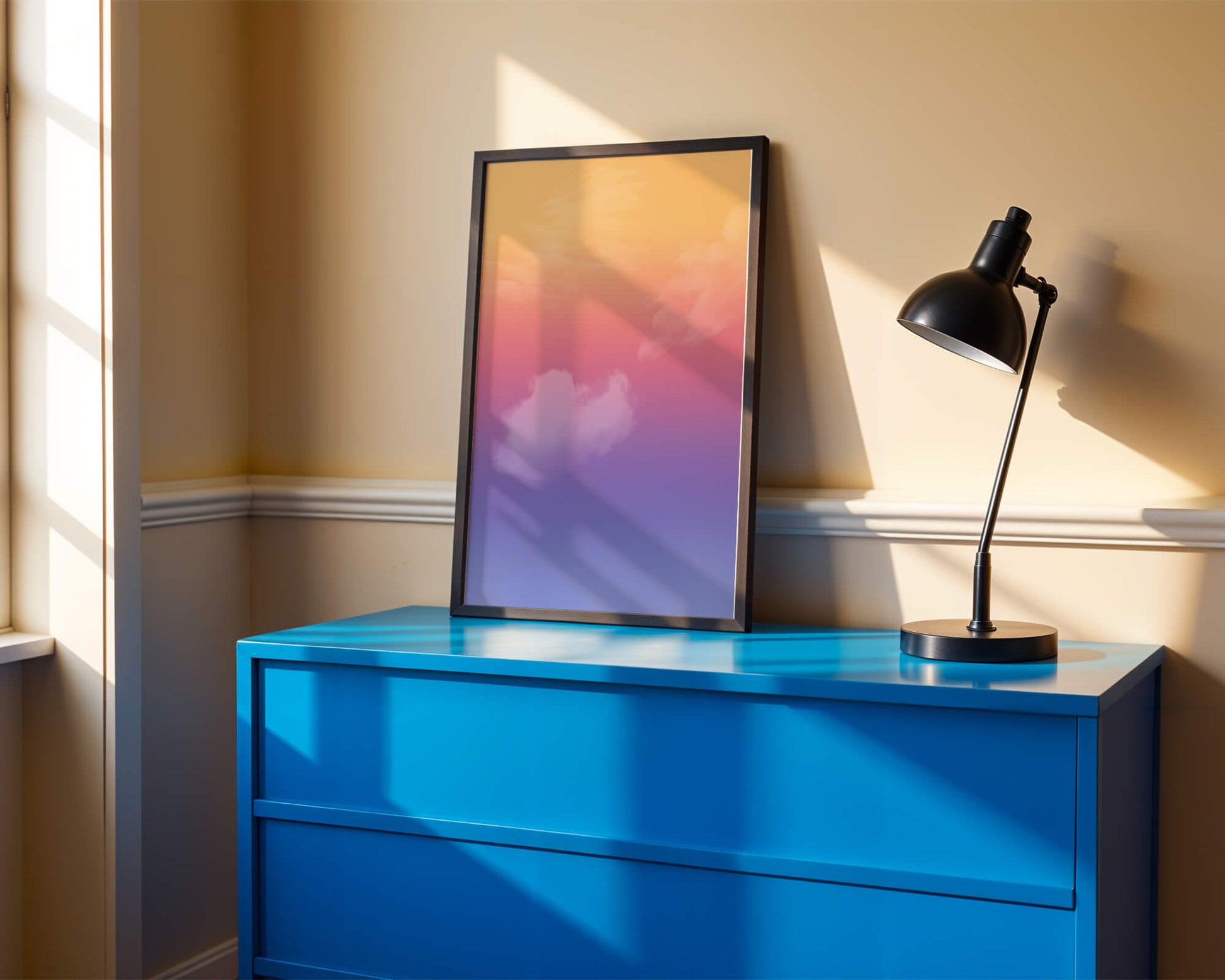 Pastel Sunset Sky with Soft Clouds and Gradient Hues