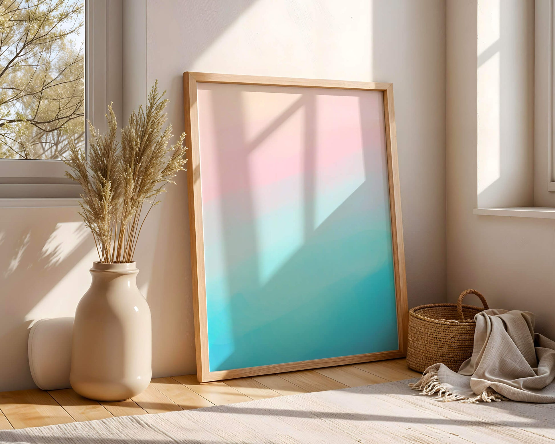Pastel Gradient Background with Pink and Blue Hues