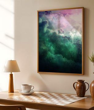 Mystical Cosmic Clouds Illuminated by Colorful Nebula
