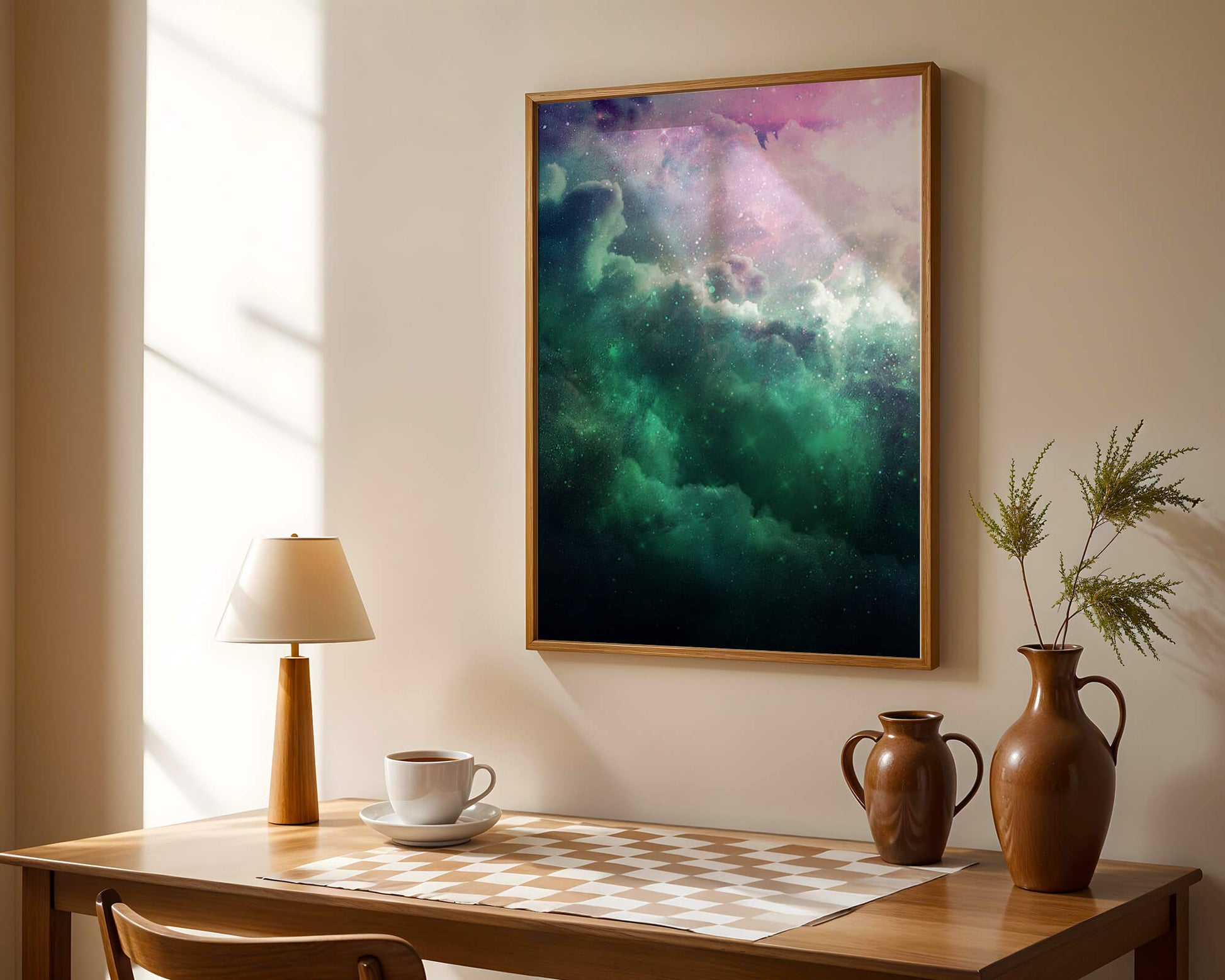 Mystical Cosmic Clouds Illuminated by Colorful Nebula