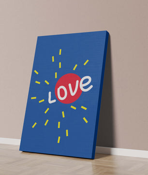 Diseño abstracto con temática de amor colorido con elementos audaces