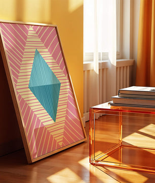 Composition géométrique abstraite avec des couleurs pastel