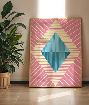 Composition géométrique abstraite avec des couleurs pastel