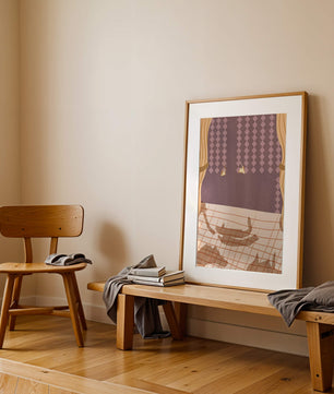 Intérieur abstrait avec ombres de chats sur sol à damier
