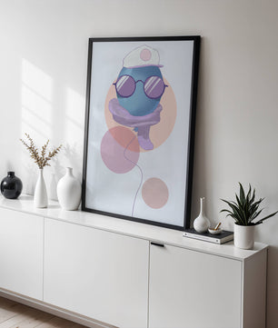 Colorful Balloon with Glasses in Modern Abstract Art - Mi tienda