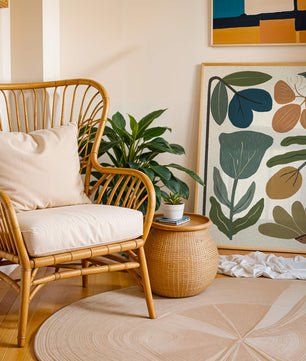 Botanical illustration with earthy and muted colors