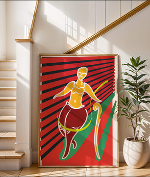 Modern abstract art with dynamic lines and vivid colors - Mi tienda