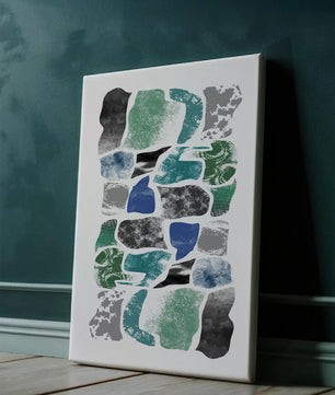 Abstraktes Muster mit bunten strukturierten Formen in modernem Design