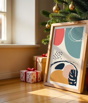 Abstract shapes and colors in modern art design