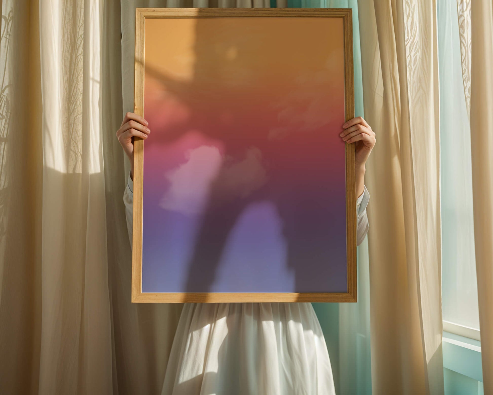 Pastel Sunset Sky with Soft Clouds and Gradient Hues