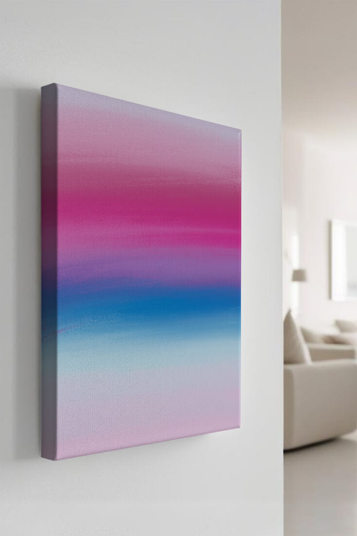 Degradado vibrante con tonos rosados y azules