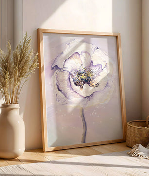 Elegant watercolor flower illustration with delicate pastel tones