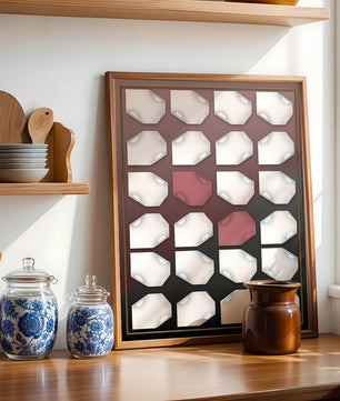 Contemporary Geometric Design with Red and White Sheets