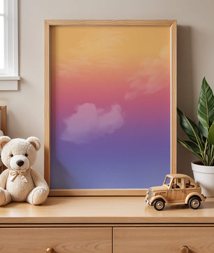 Pastel Sunset Sky with Soft Clouds and Gradient Hues
