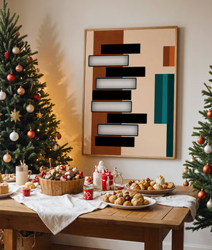 Abstract geometric design with modern color contrasts