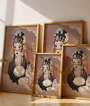 Elegant woman in traditional attire with floral hairpiece