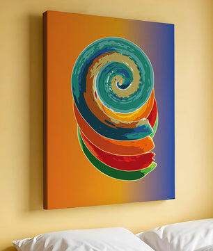 Bunte Spirale abstrakte Kunst mit lebendigem Farbverlauf Hintergrund