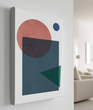 Geometric Abstract Art with Overlapping Shapes in Soft Colors - Mi tienda