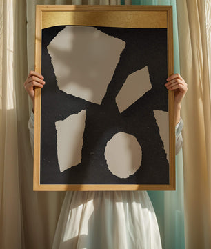 Abstract geometric design with golden accents and stone texture