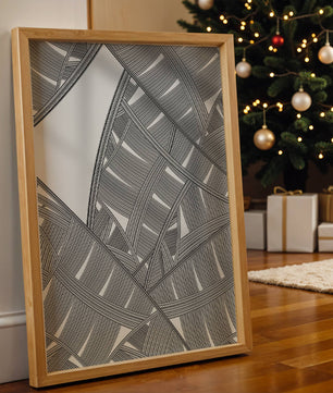 Detailed Abstract Geometric Pattern with Interwoven Stripes - Mi tienda