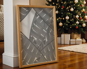 Detailed Abstract Geometric Pattern with Interwoven Stripes - Mi tienda