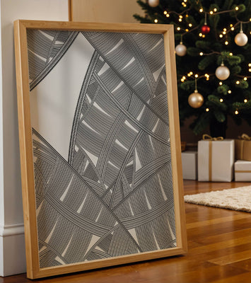 Detailed Abstract Geometric Pattern with Interwoven Stripes