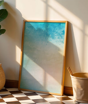 Fondo de acuarela pastel con degradado azul y beige