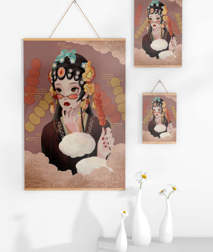 Elegant woman in traditional attire with floral hairpiece