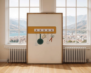 Kitchen Utensils Hanging on a Wall with Heart Hooks - Mi tienda