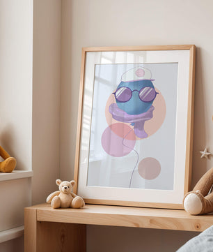 Colorful Balloon with Glasses in Modern Abstract Art - Mi tienda