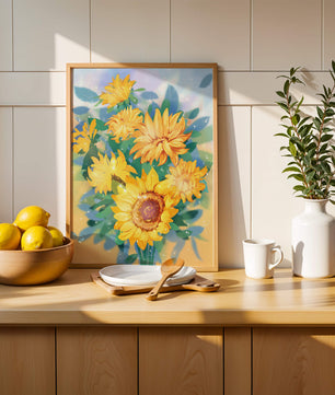 Sunflowers in Bright Sunlight