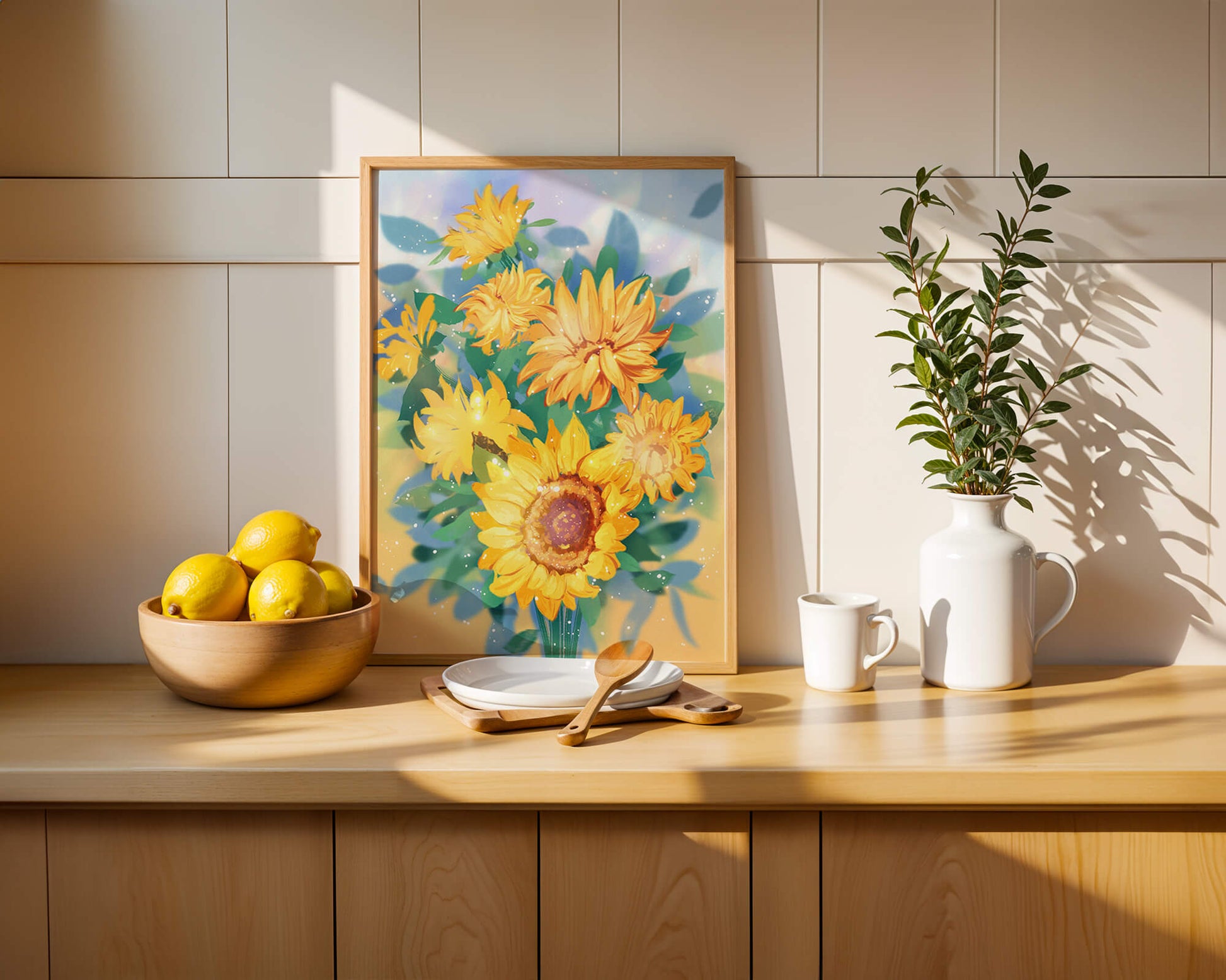 Sunflowers in Bright Sunlight