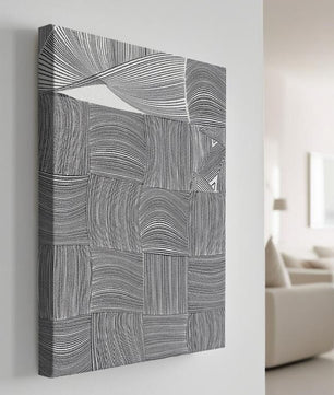 Art géométrique abstrait avec des motifs courbes
