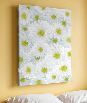 White Daisies Pattern with Yellow Centers