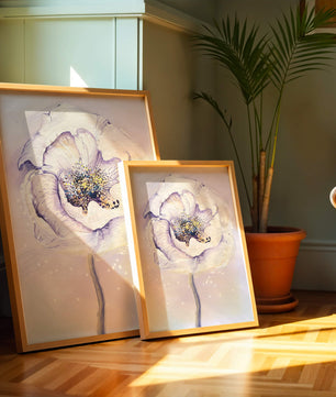 Elegant watercolor flower illustration with delicate pastel tones