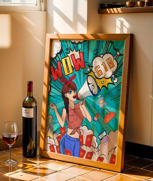 Vibrant Pop Art Style Shopping Experience with Retro Influences