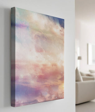 Dreamy Pastel Sky with Soft Clouds and Subtle Glow